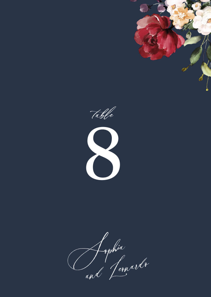 La Butte Table Numbers - Digital Printing design preview
