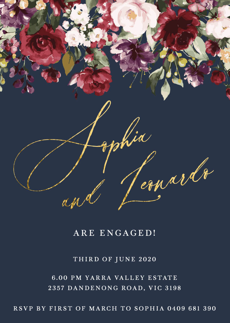 La Butte Engagement Invitations - Flat Foil design preview