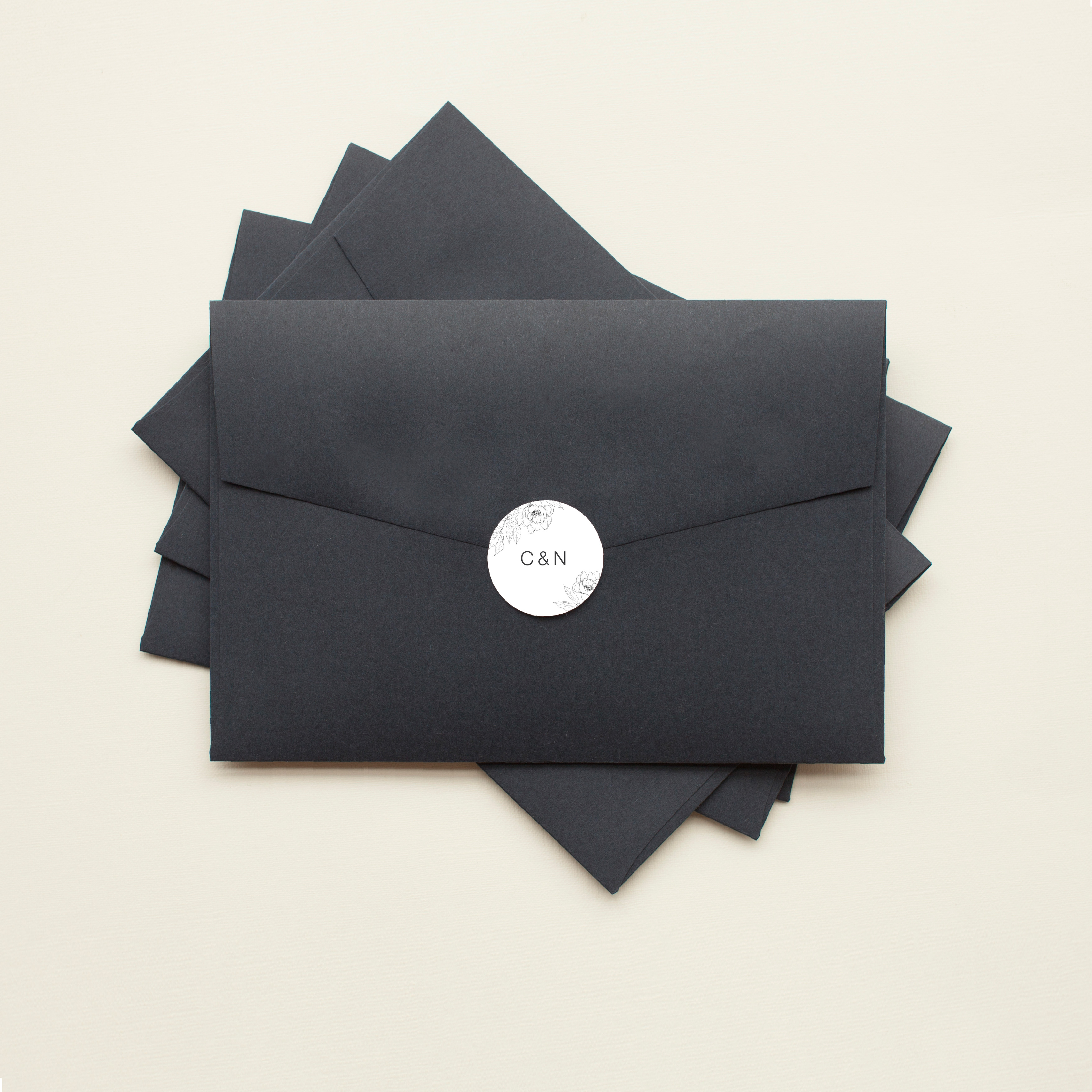 Graphite Blooms Stickers - Digital Printing design preview