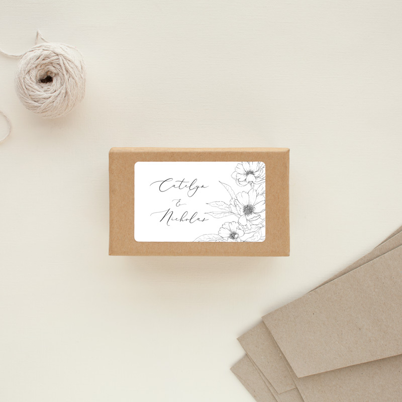 Graphite Blooms Stickers - Digital Printing design preview