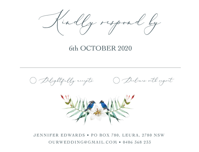 Tropical Love RSVP Cards - Digital Printing design preview