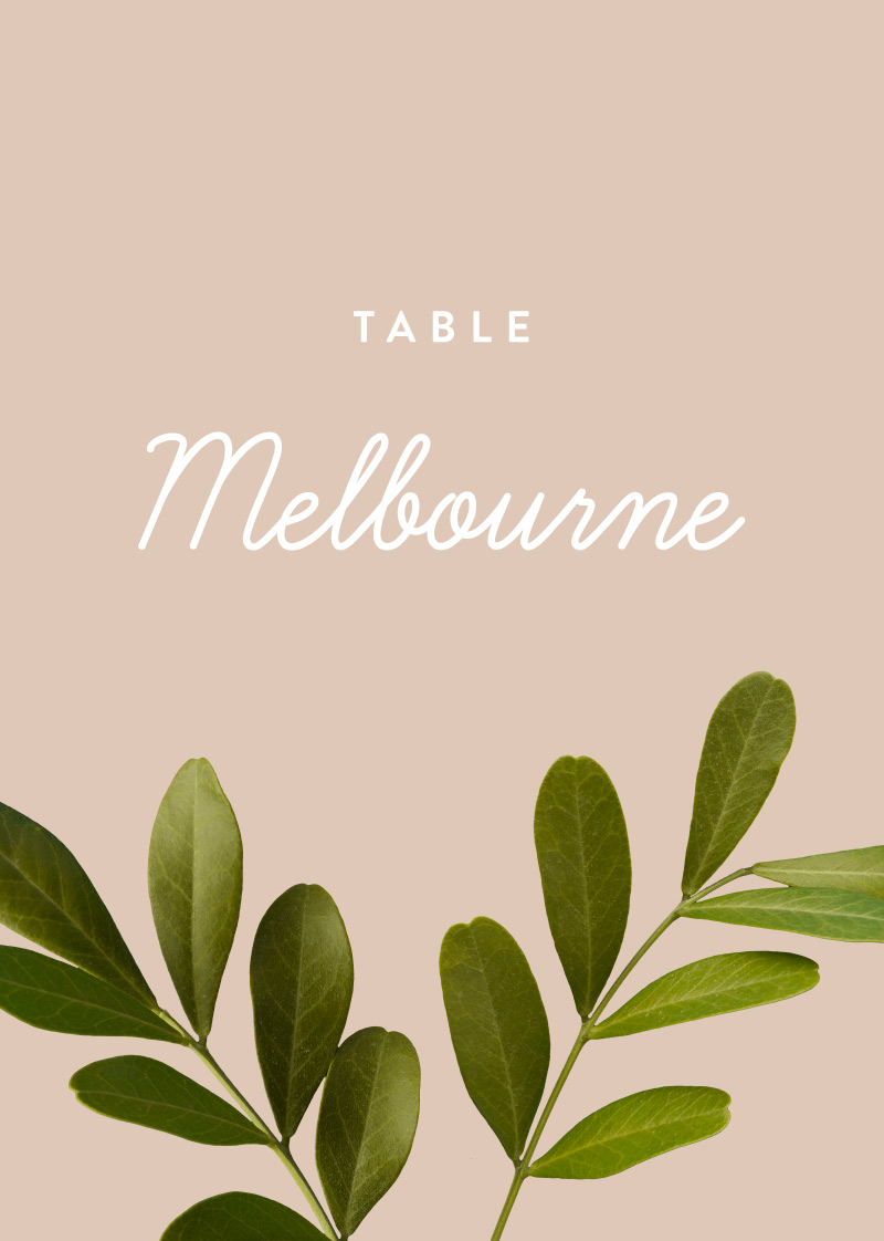 Leif Table Numbers - Digital Printing design preview