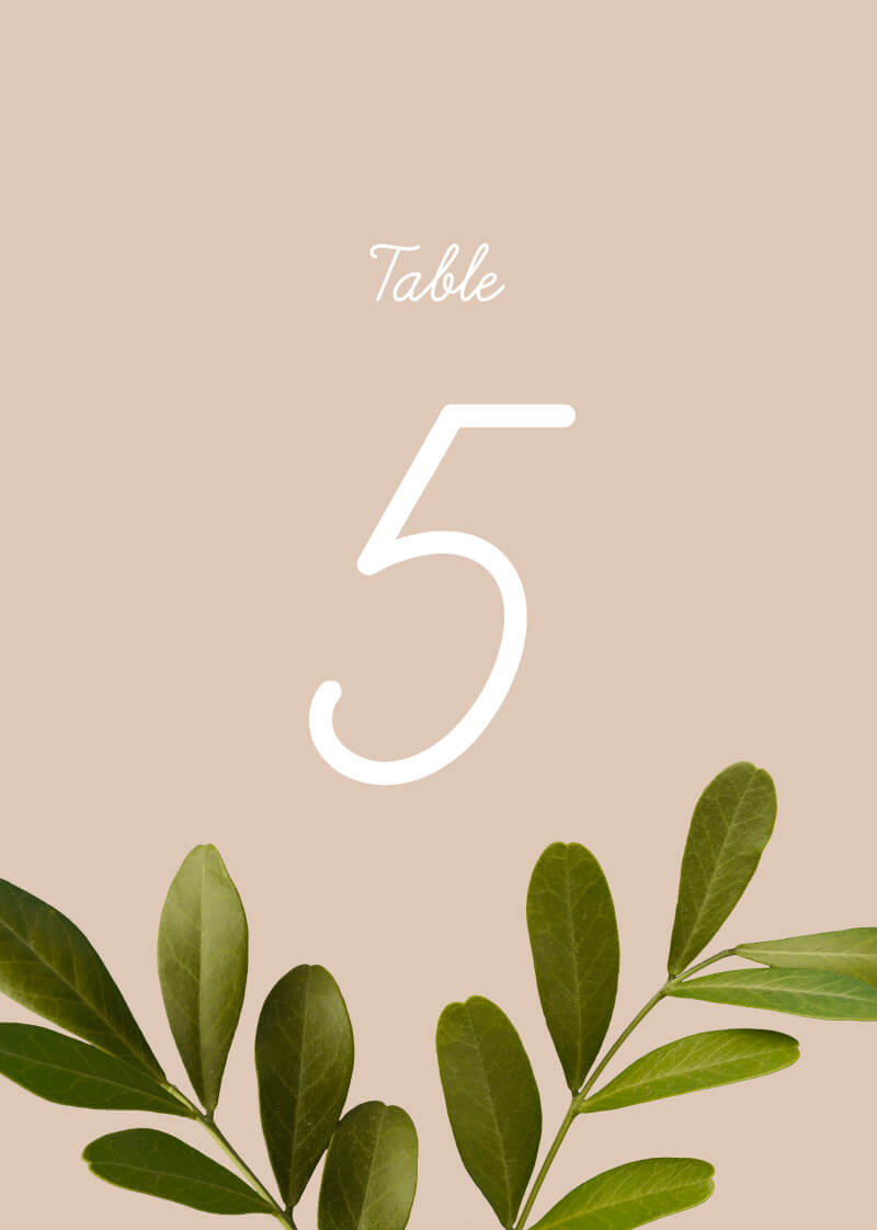 Leif Table Numbers - Digital Printing design preview