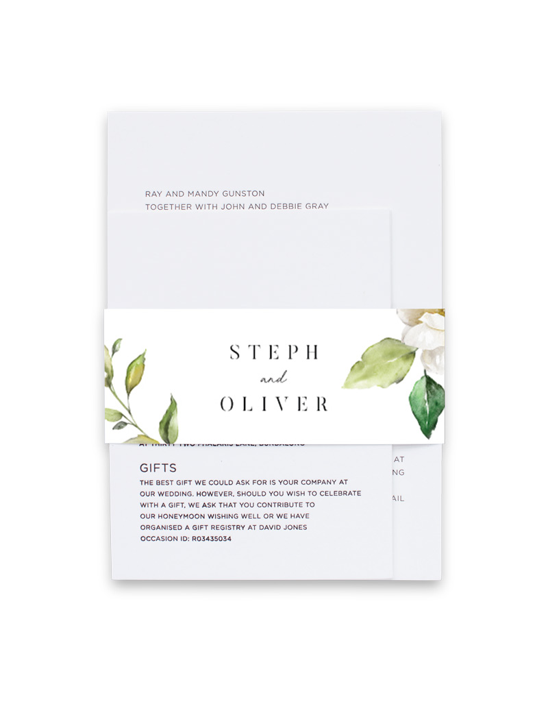 White Garden Belly Bands - Digital Printing design preview