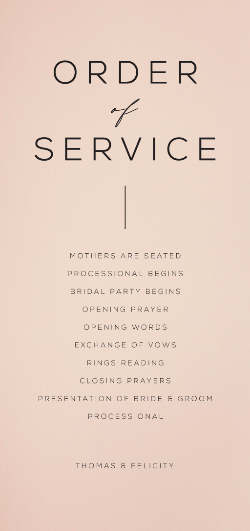 Verde wedding program design from Paperlust.