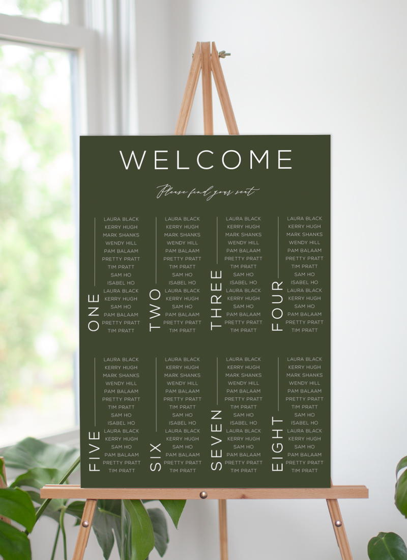 Verde - Wedding Seating Chart