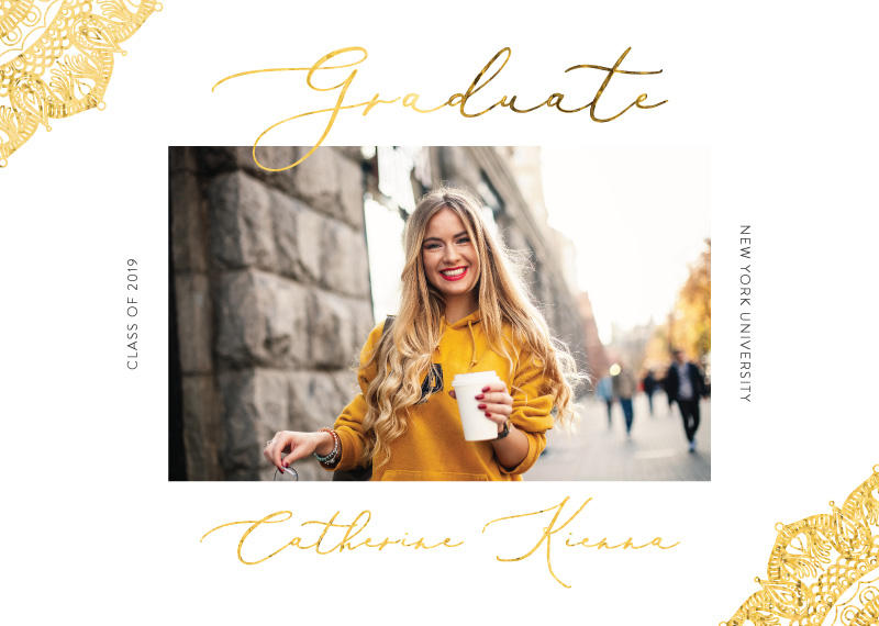 White Vivaha - Graduation Announcements