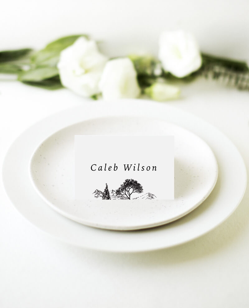 Love Land Wedding Place Cards - Digital Printing design preview