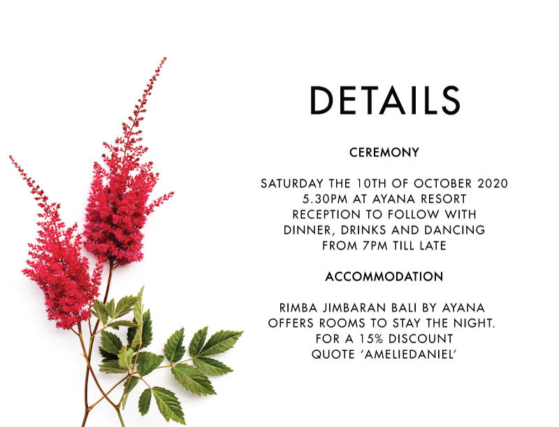 Blooming Red Information Cards - Digital Printing design preview