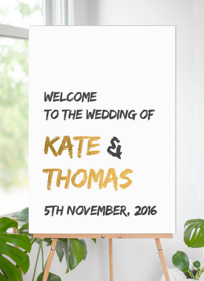 XO Wedding Signs - Vinyl Foil design preview