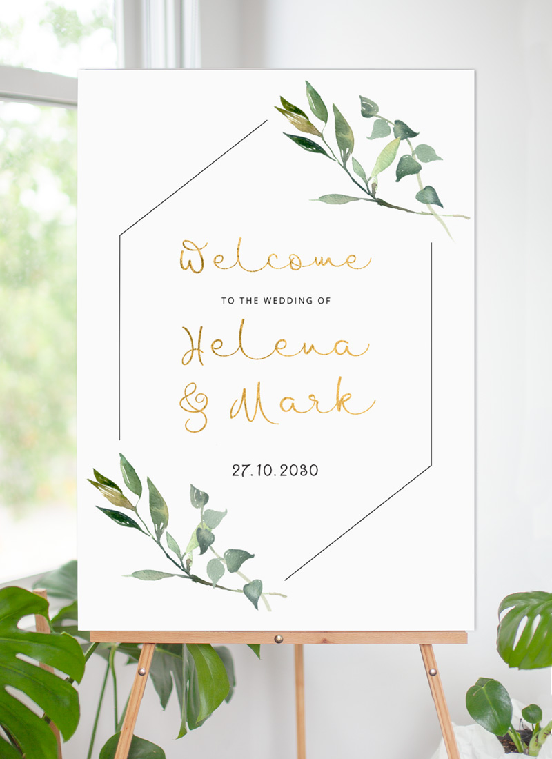 Garden Window Wedding Signs - Vinyl Foil design preview