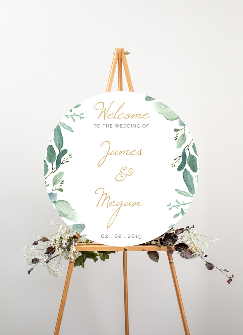 Botanical Geo Wedding Signs - Digital Printing design preview