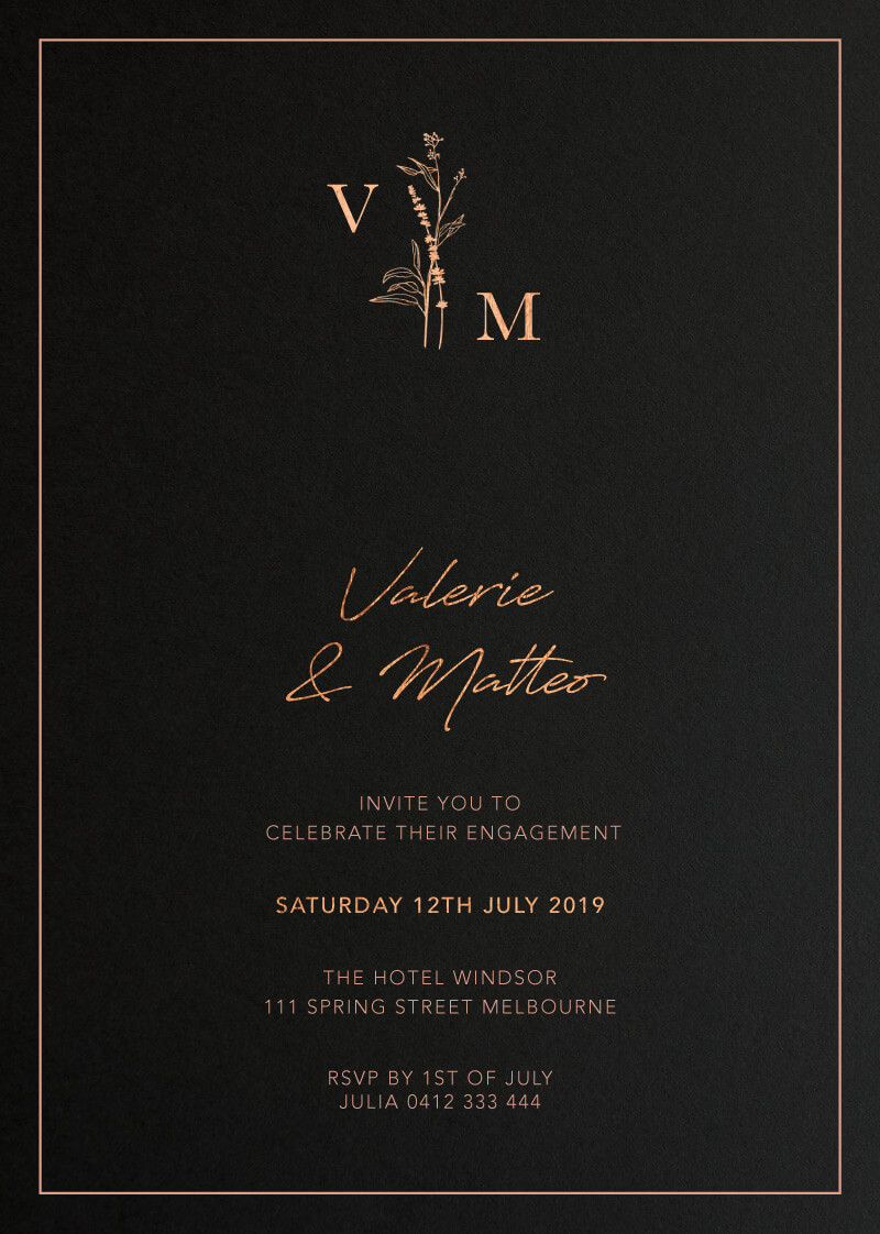 Dark Romance - Engagement Invitations