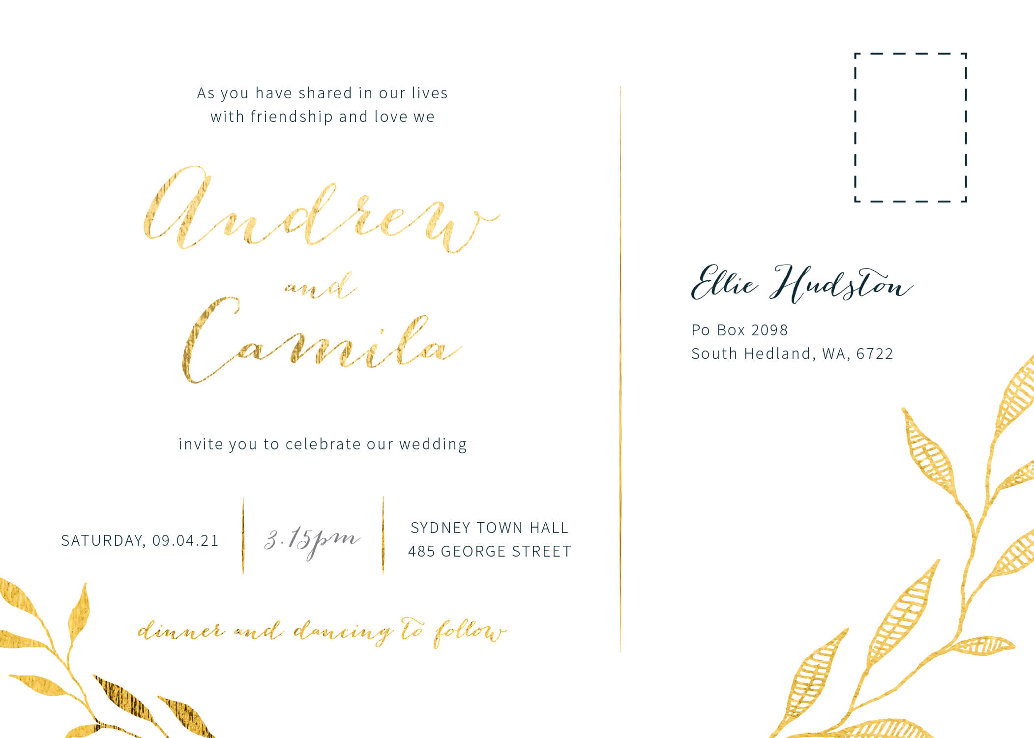 Leaves - Wedding Invitations