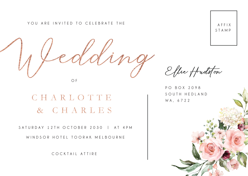 Burnt Butter Cakes Wedding Invitations - Flat Foil design preview