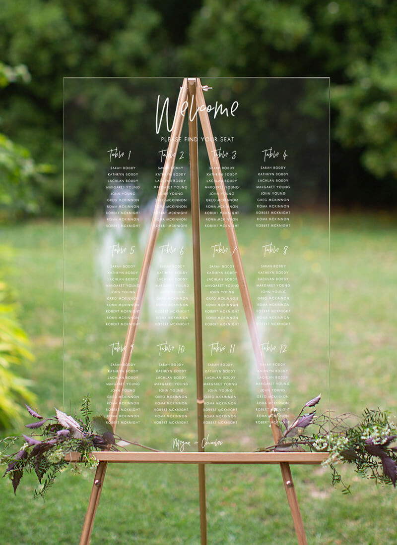 Clair De Lune Wedding Seating Chart - Digital Printing design preview