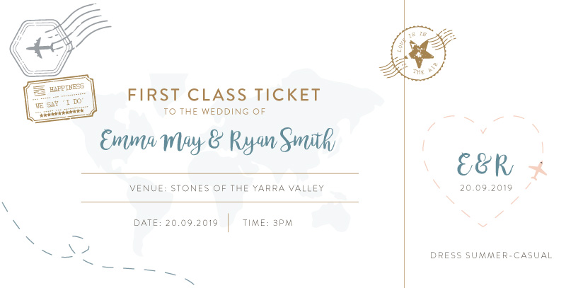 Lets Travel Together - Wedding Invitations