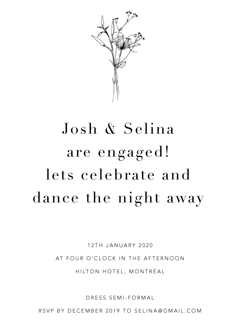 Delilah - Engagement Invitations