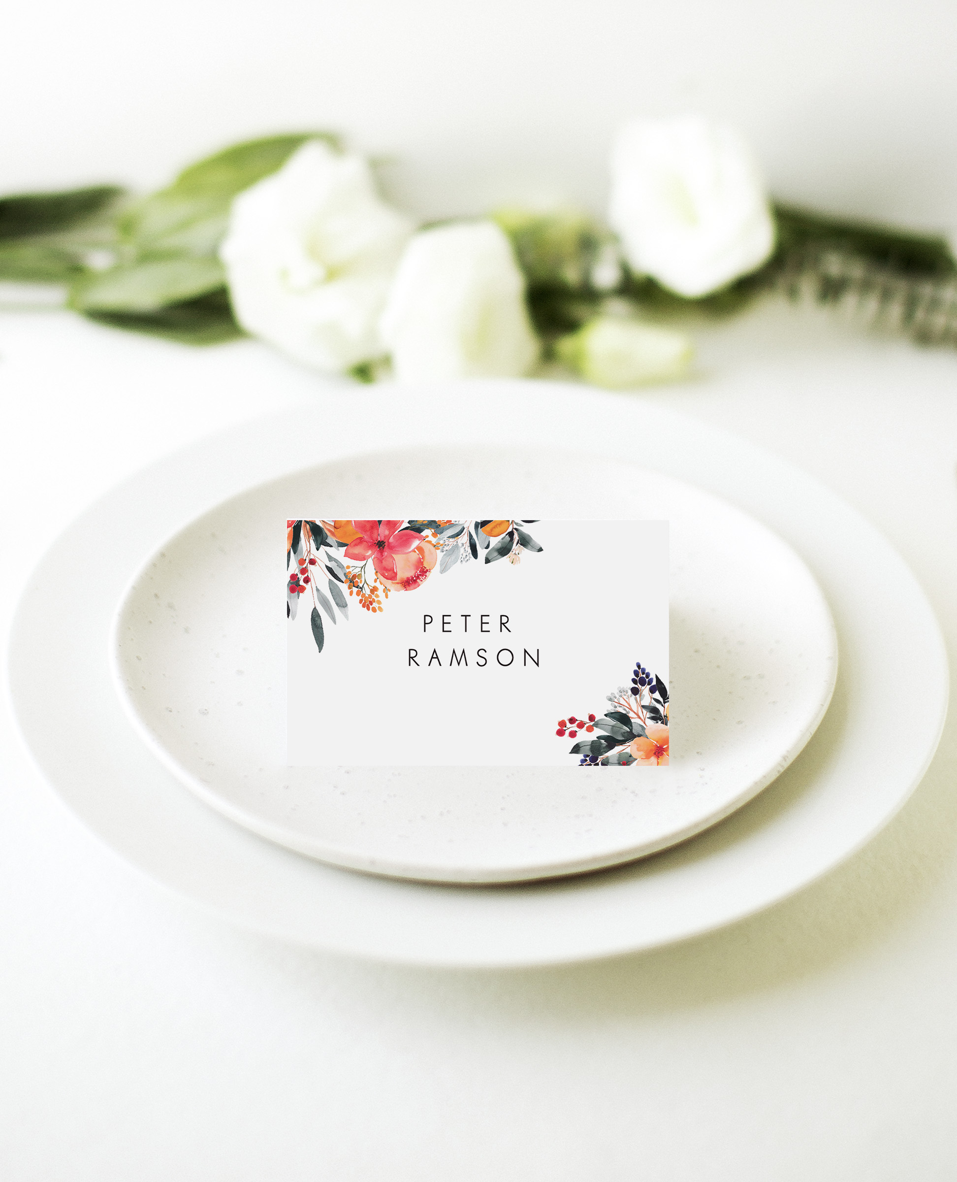 Floral Crown Georgia - Wedding Place Cards