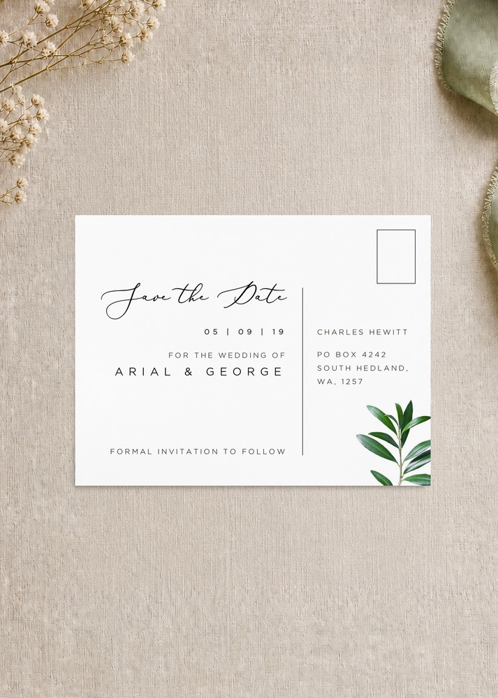 Olive Postcard - Save The Date