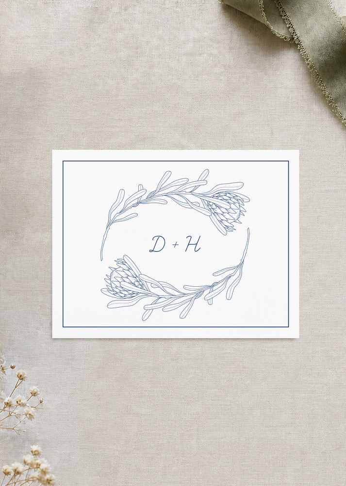 Playful Proteas Postcard Save The Date - Digital Printing design preview