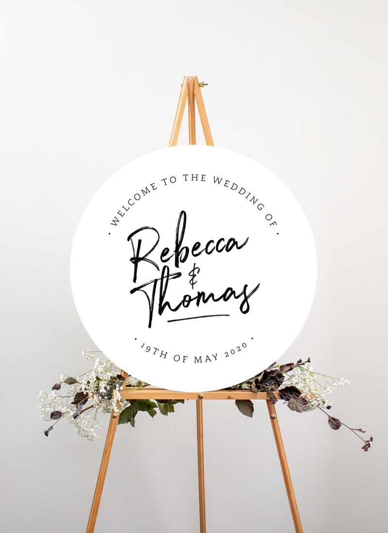 Simple Script Wedding Signs - Digital Printing design preview