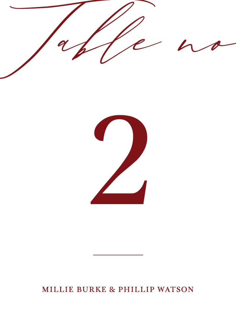 The Letters Table Numbers - Digital Printing design preview