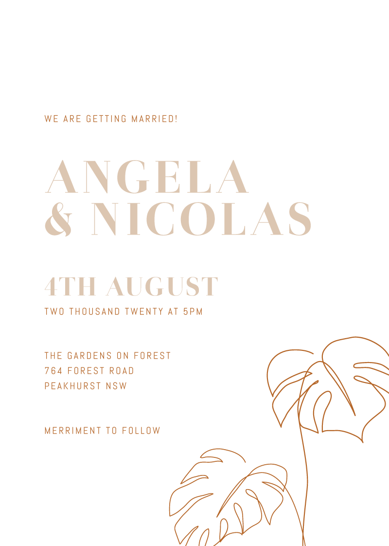 Tawny - Wedding Invitations