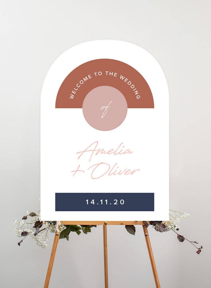 Amelia And Oliver Wedding Signs - Vinyl Foil design preview