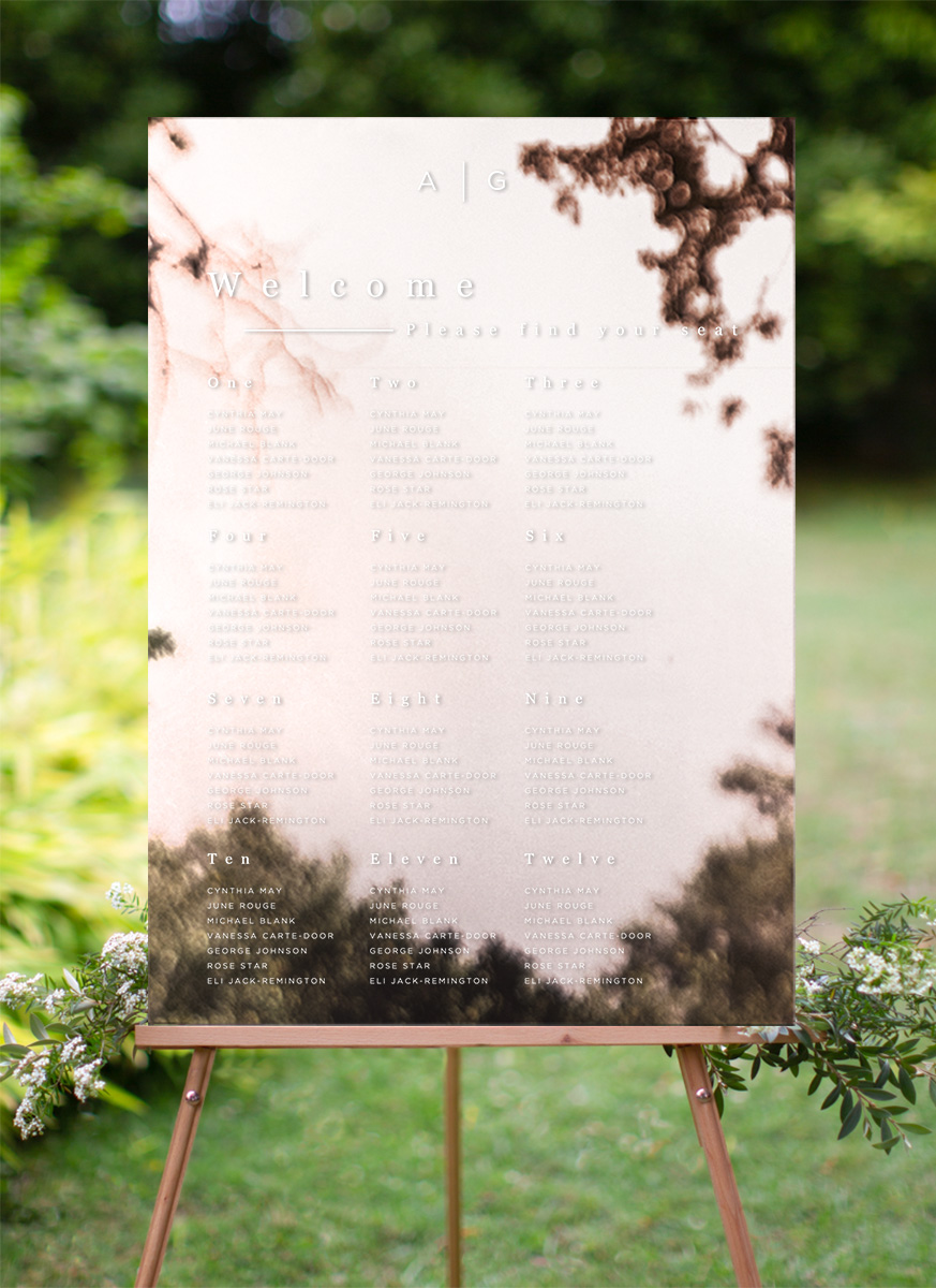 Nouveau Wedding Seating Chart - Digital Printing design preview