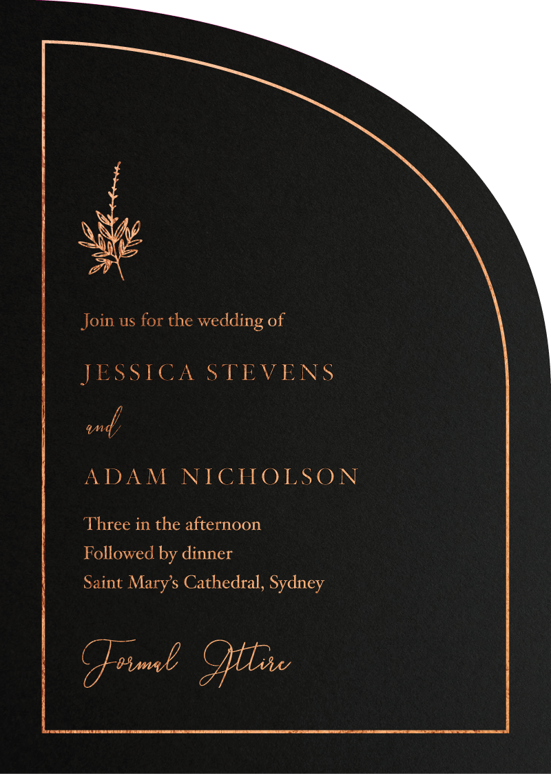 Pretty In Pink Wedding Invitations - Colour Stock + Foil design preview