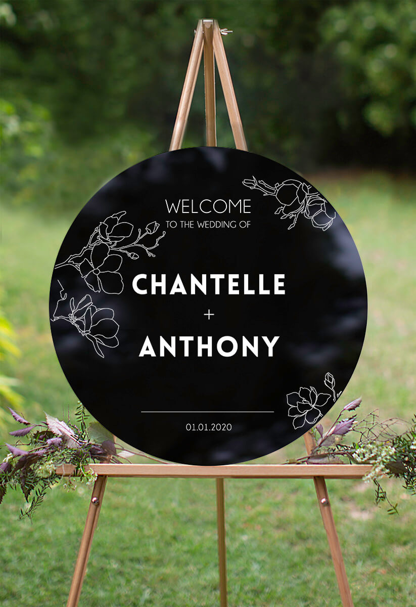 Blooming Tonic Wedding Signs - Digital Printing design preview