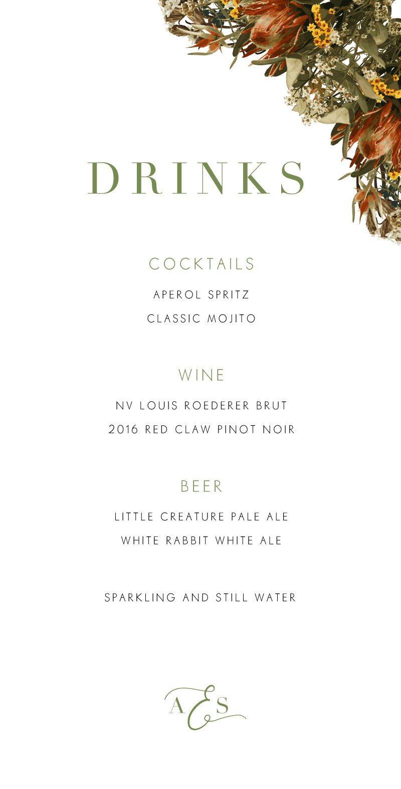 A Native Circle Wedding Menu - Digital Printing design preview