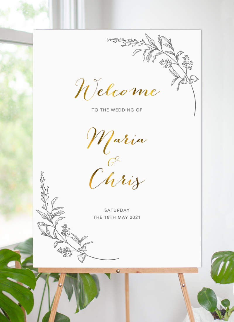 Saint Mary Wedding Signs - Vinyl Foil design preview