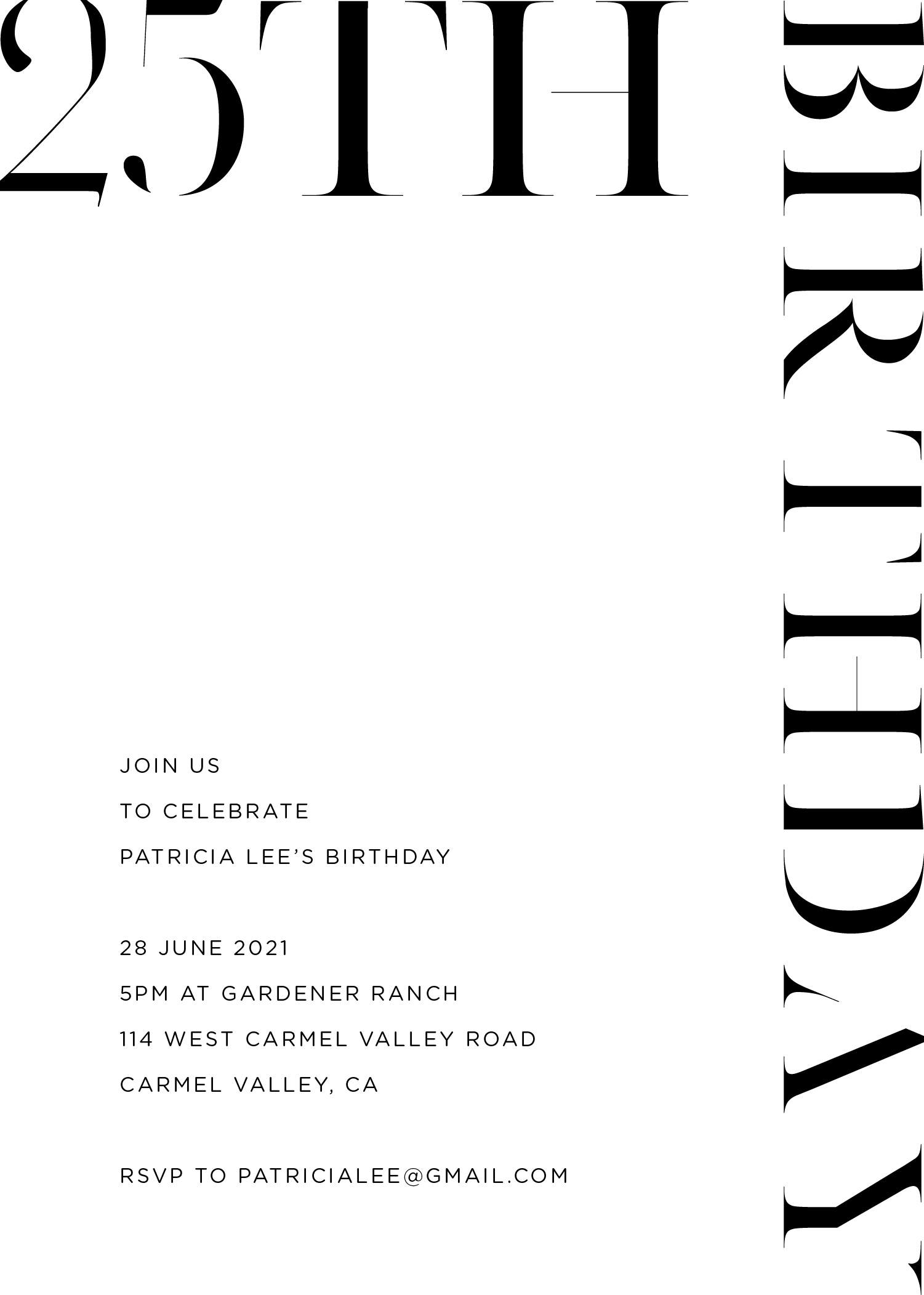Lissom - Birthday Invitations