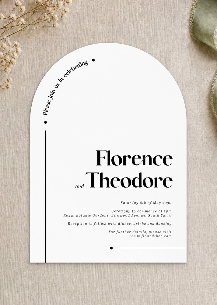 Flow Wedding Invitations - Digital Printing design preview