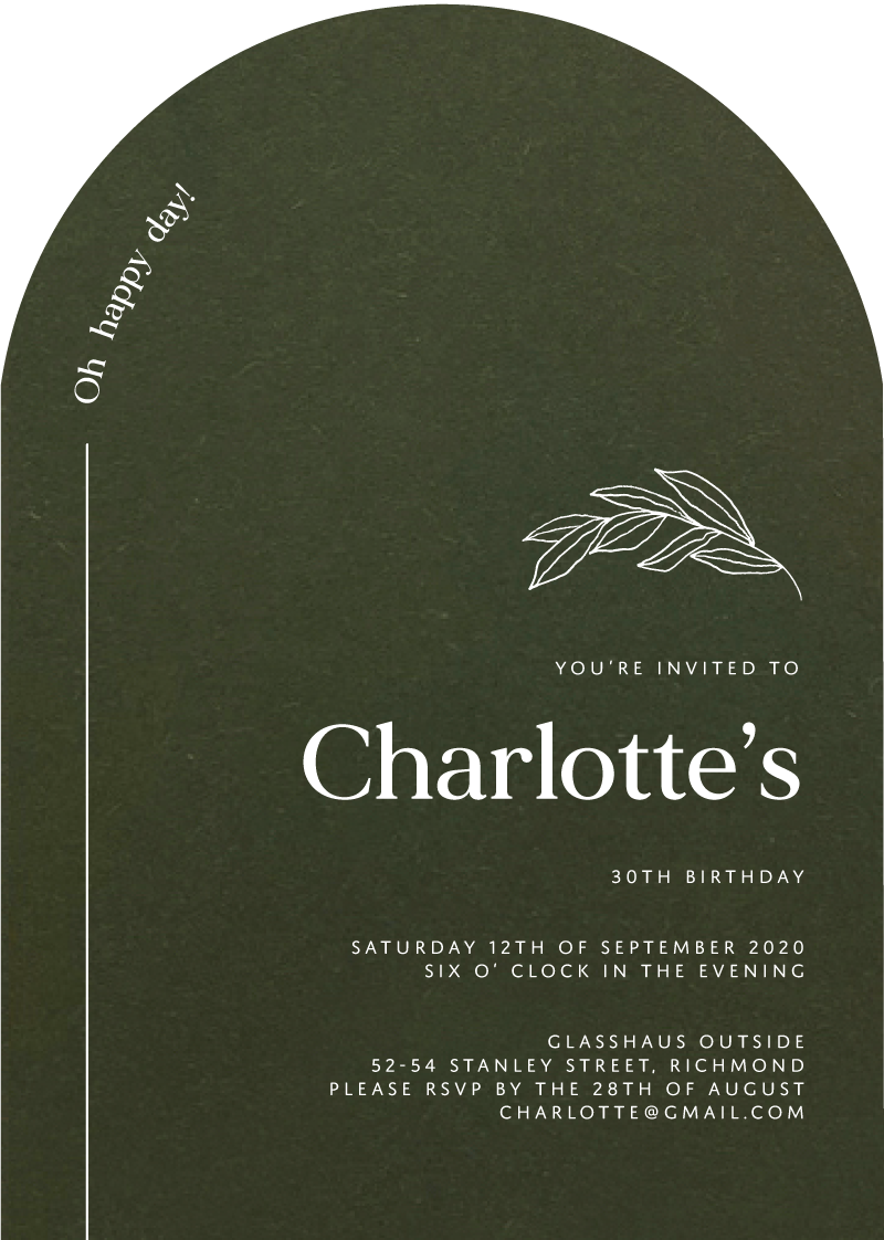 Grove - Birthday Invitations