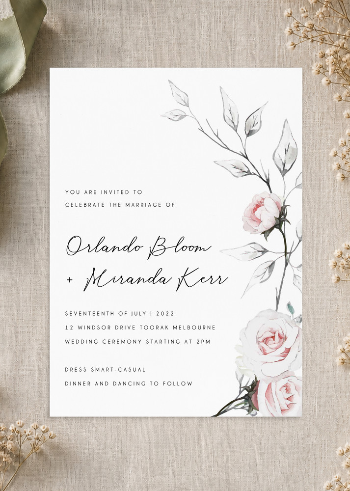 Florescence Wedding Invitations - Digital Printing design preview