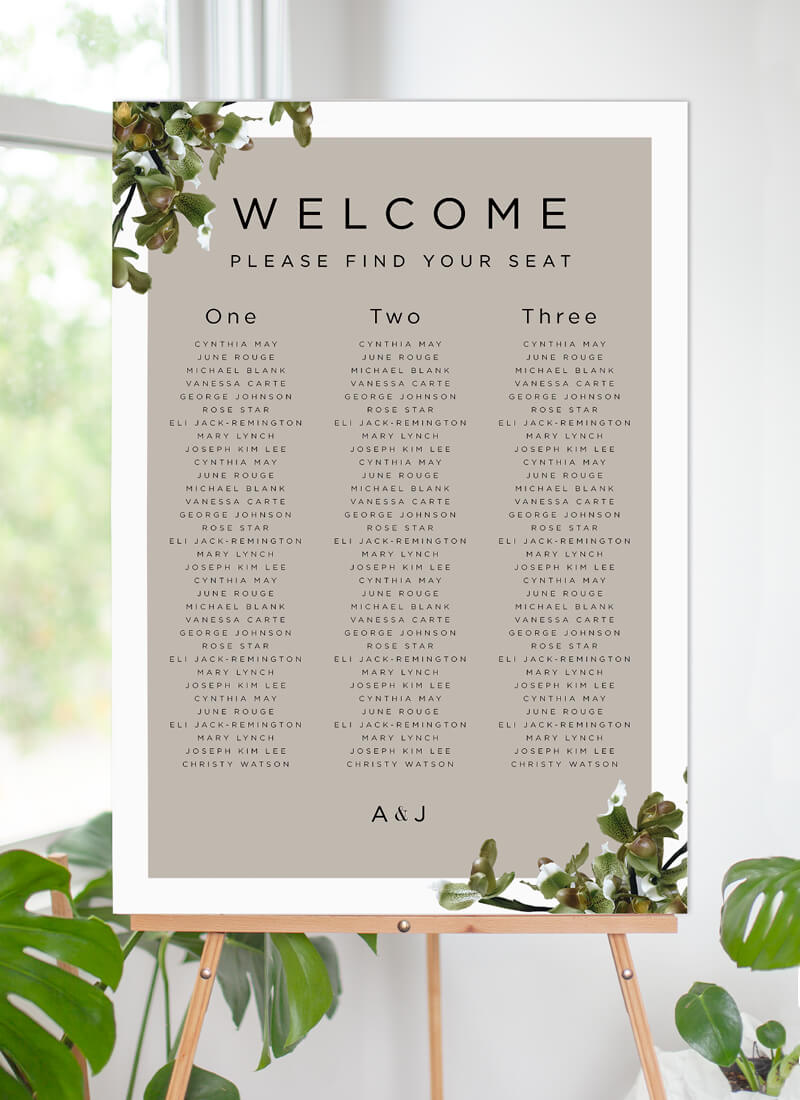 Sophia Kaplan Wedding Seating Chart - Digital Printing design preview