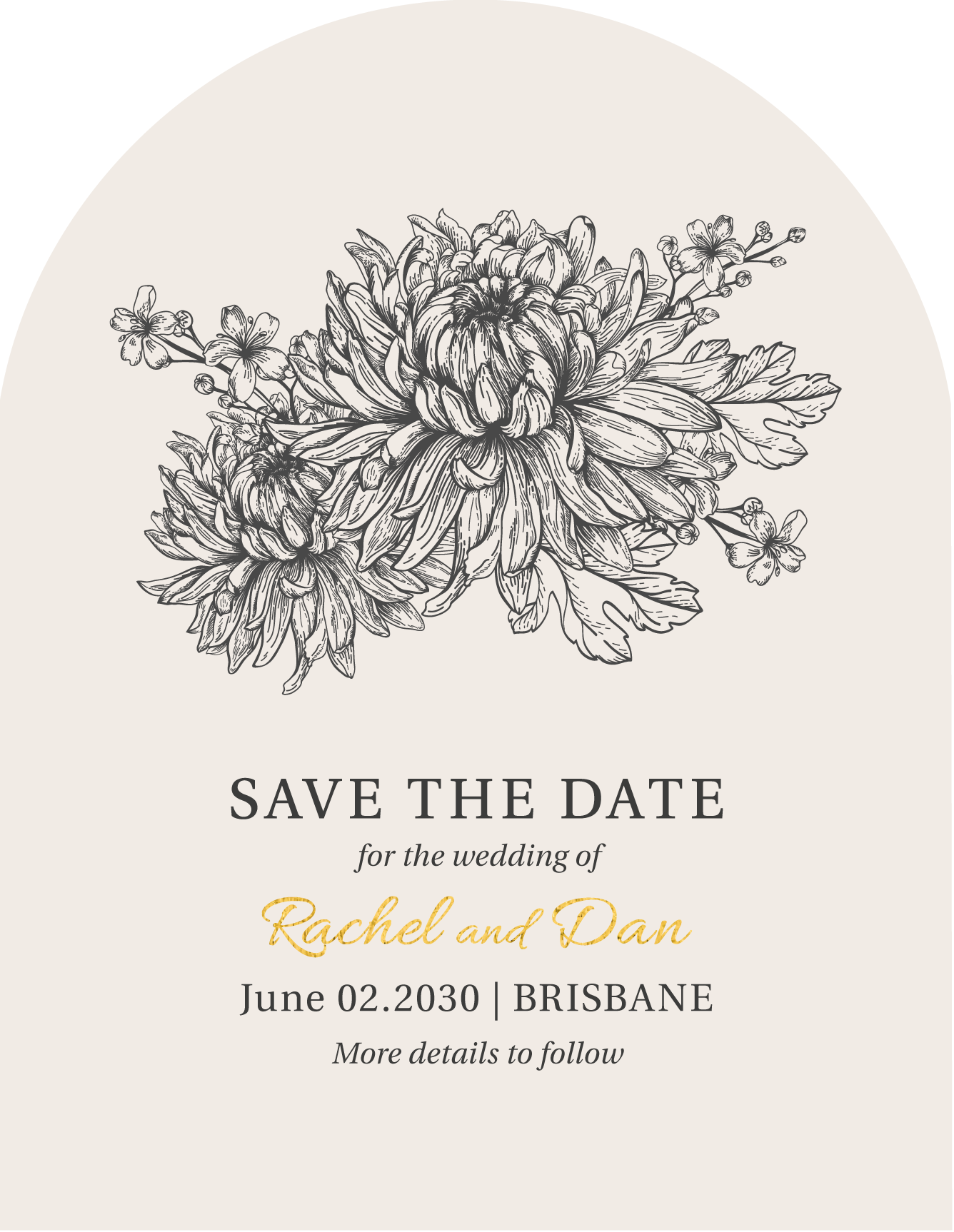 Bluemchen Save The Date - Flat Foil design preview