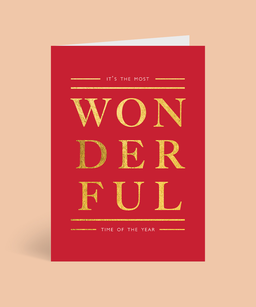 The Most Wonderful Christmas Cards - Metallic Prints design preview