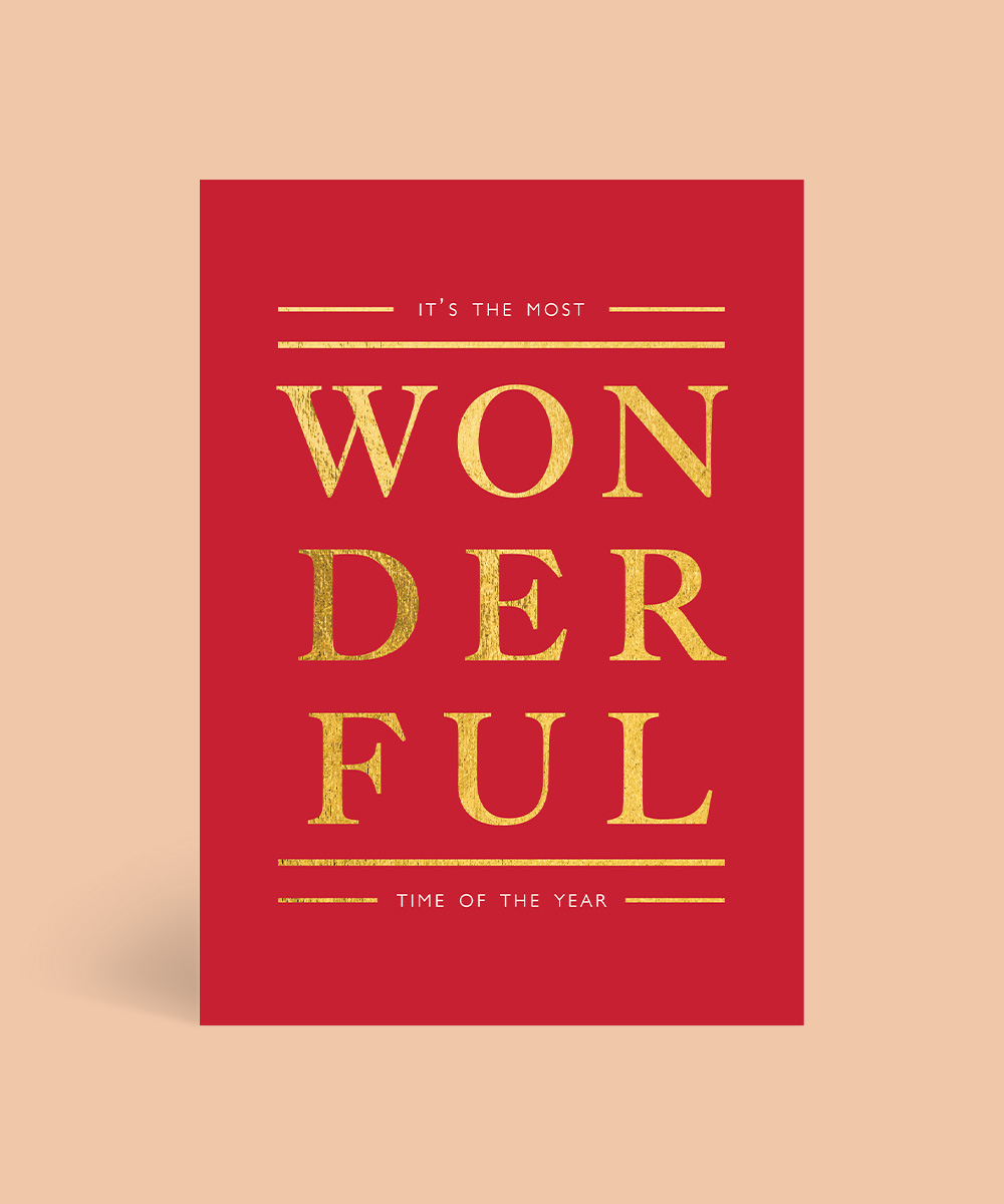 The Most Wonderful Christmas Cards - Metallic Prints design preview
