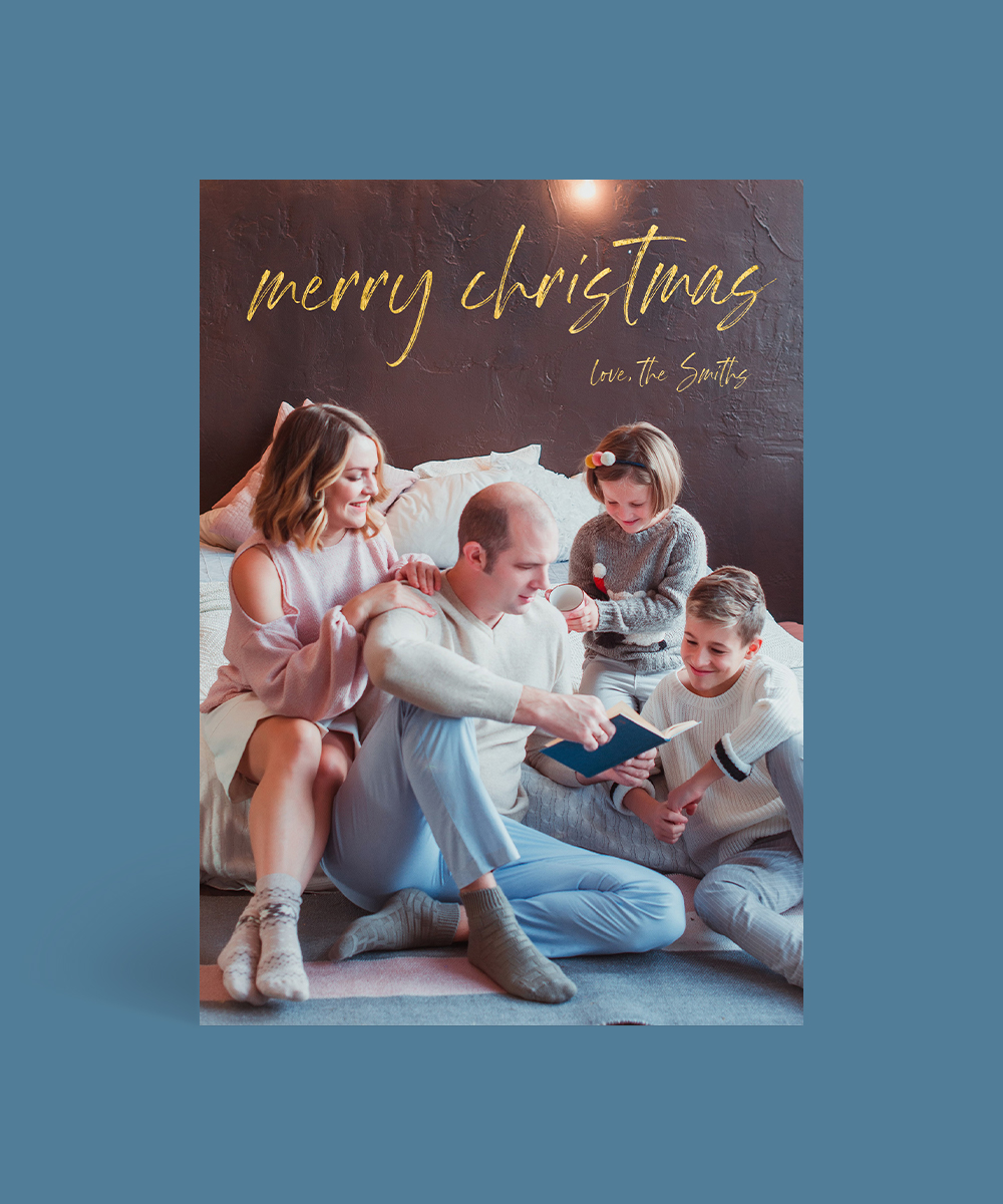 Classic Merry Christmas Cards - Metallic Prints design preview