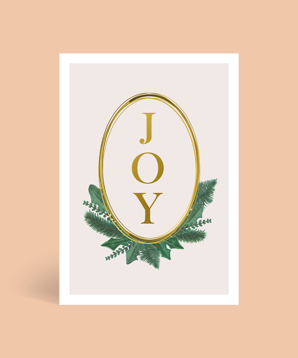 Chic Joy Christmas Cards - Metallic Prints design preview