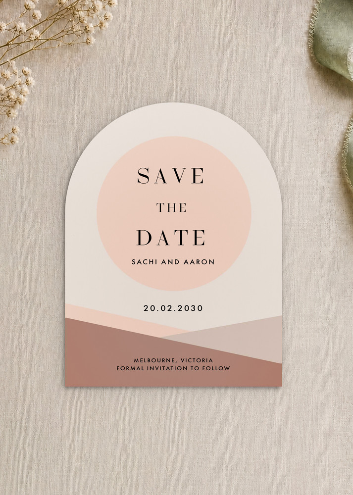 Neutral Palette Save The Date - Digital Printing design preview