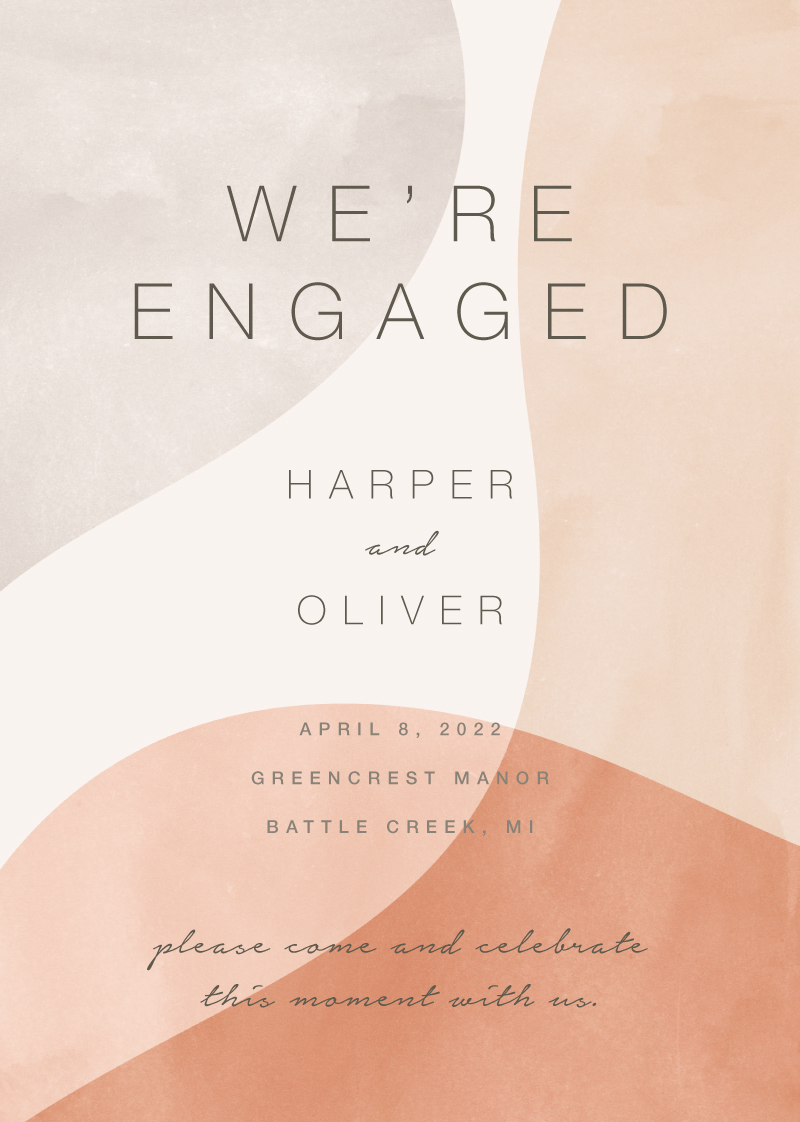 Shape of Love - Engagement Invitations