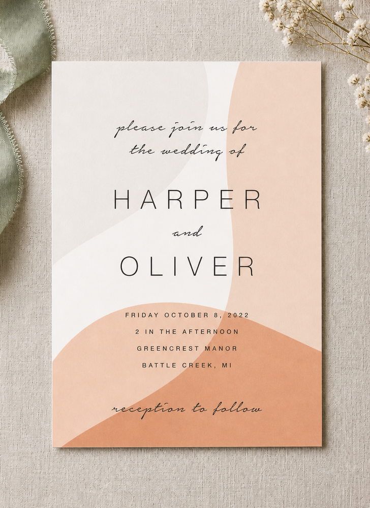 Shape Of Love Wedding Invitations - Digital Printing design preview