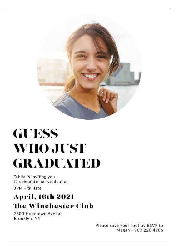 Guess Who Graduation Invitations - Digital Printing design preview