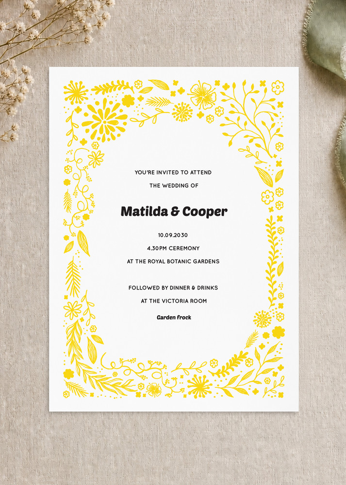 Garden Party Wedding Invitations - Digital Printing design preview