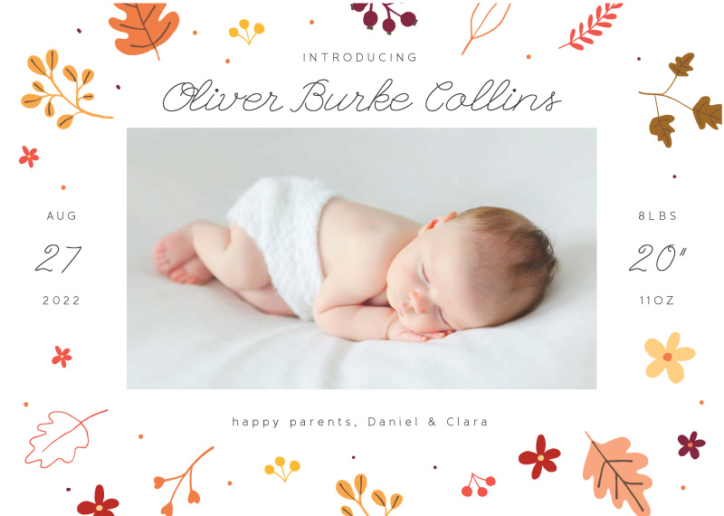 Tiny Leaf - Baby Announcements